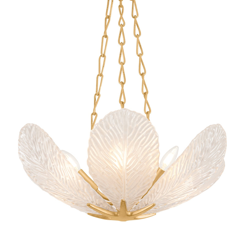 Corbett Lighting 538-24-VGL Six Light Chandelier, Vintage Gold Leaf