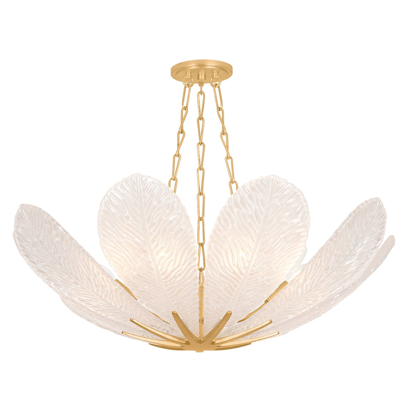 Corbett Lighting 538-34-VGL Nine Light Chandelier, Vintage Gold Leaf