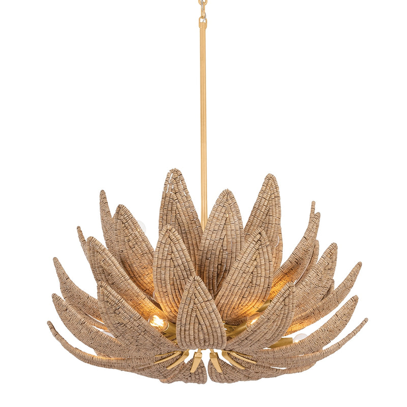 Corbett Lighting 539-30-VGL 14 Light Chandelier, Vintage Gold Leaf