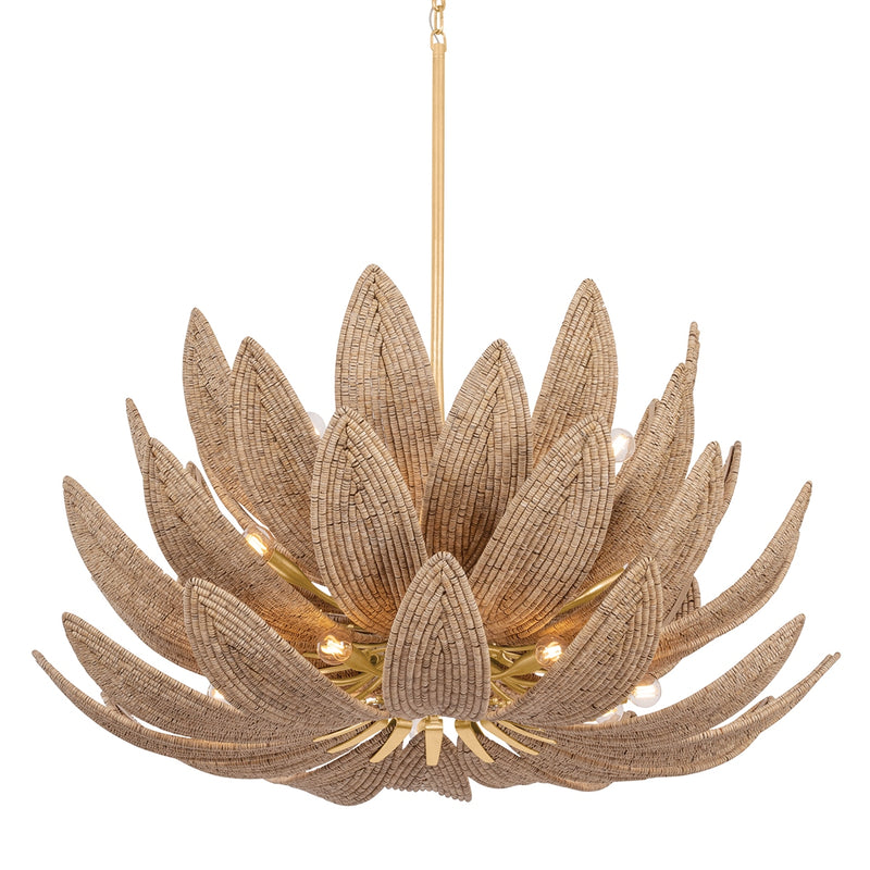 Corbett Lighting 539-42-VGL 28 Light Chandelier, Vintage Gold Leaf