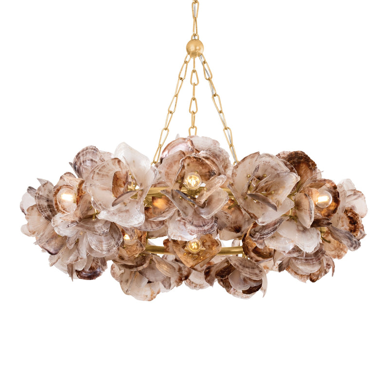 Corbett Lighting 543-40-VGL 14 Light Chandelier, Vintage Gold Leaf