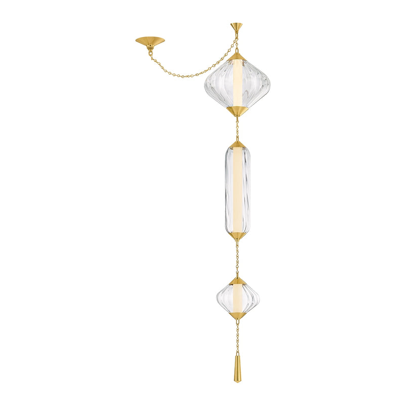 Corbett Lighting 545-13-VPB LED Pendant, Vintage Polished Brass