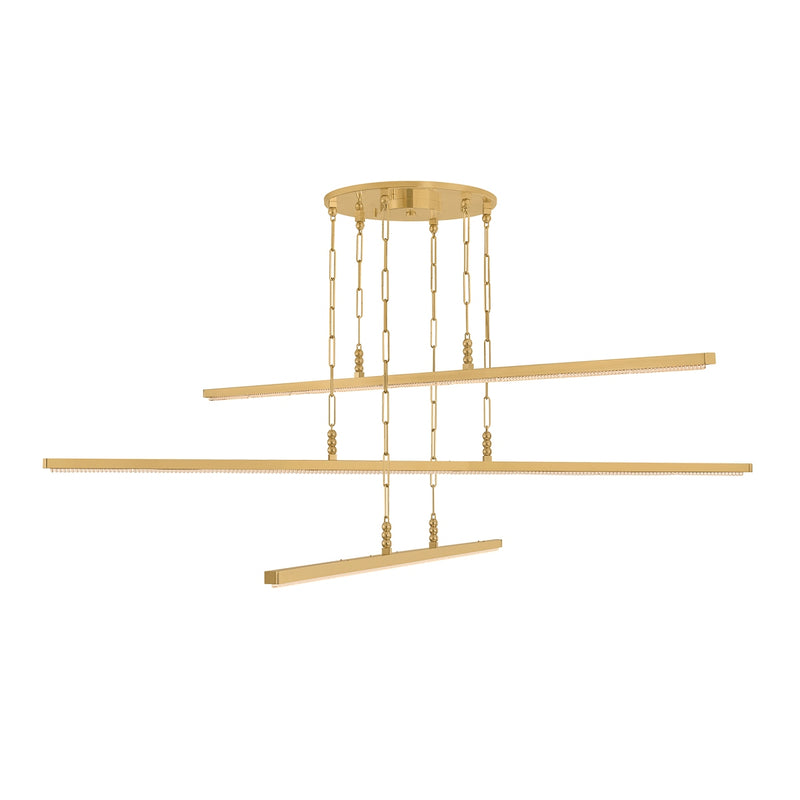 Corbett Lighting 550-72-VB LED Chandelier, Vintage Brass
