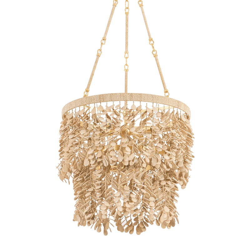 Corbett Lighting 552-24-VGL Eight Light Chandelier, Vintage Gold Leaf