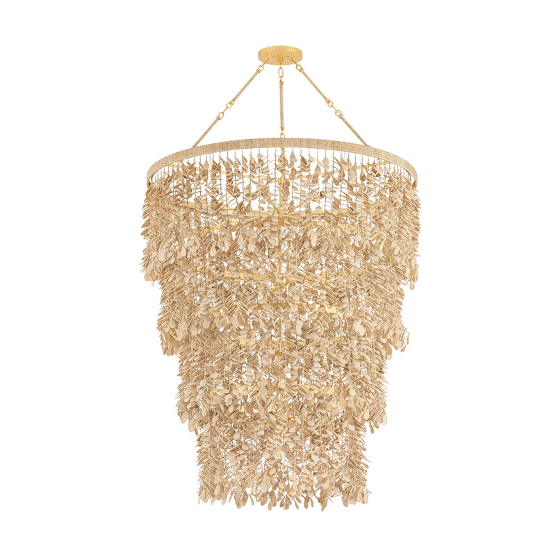 Corbett Lighting 552-42-VGL 18 Light Chandelier, Vintage Gold Leaf