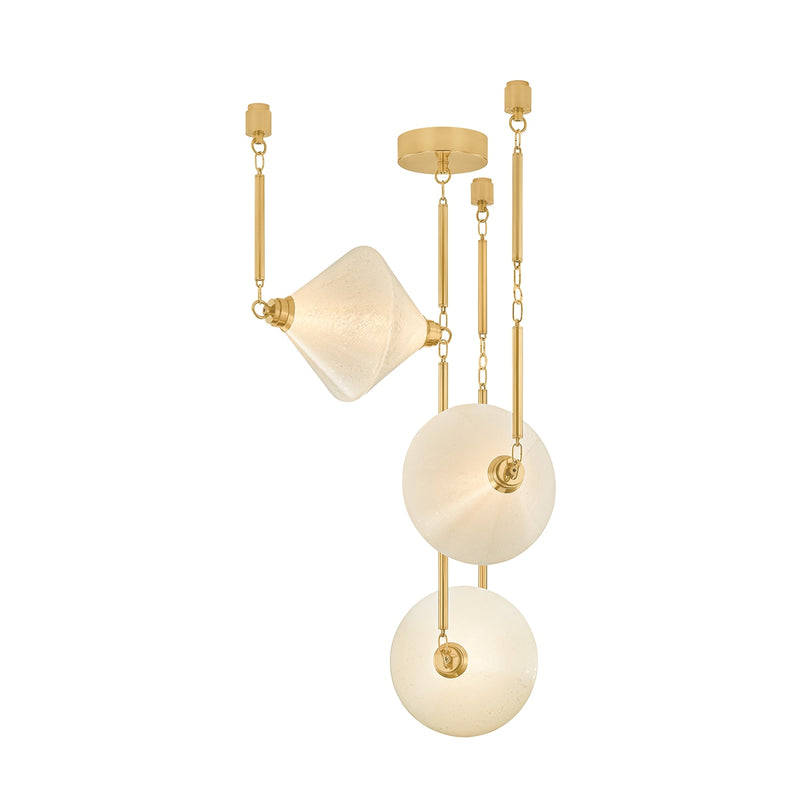 Corbett Lighting 555-32-VPB LED Chandelier, Vintage Polished Brass
