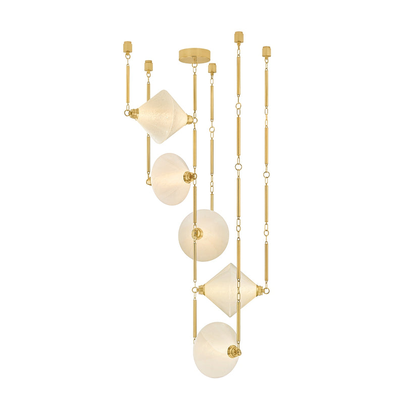 Corbett Lighting 555-33-VPB LED Chandelier, Vintage Polished Brass