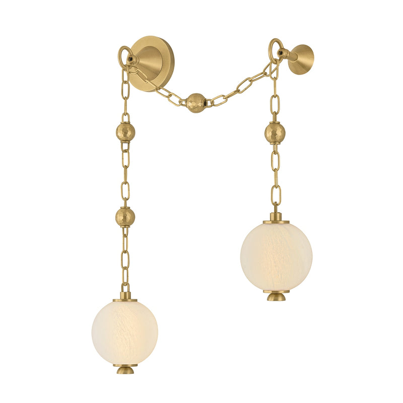 Corbett Lighting 557-02-VB LED Wall Sconce, Vintage Brass