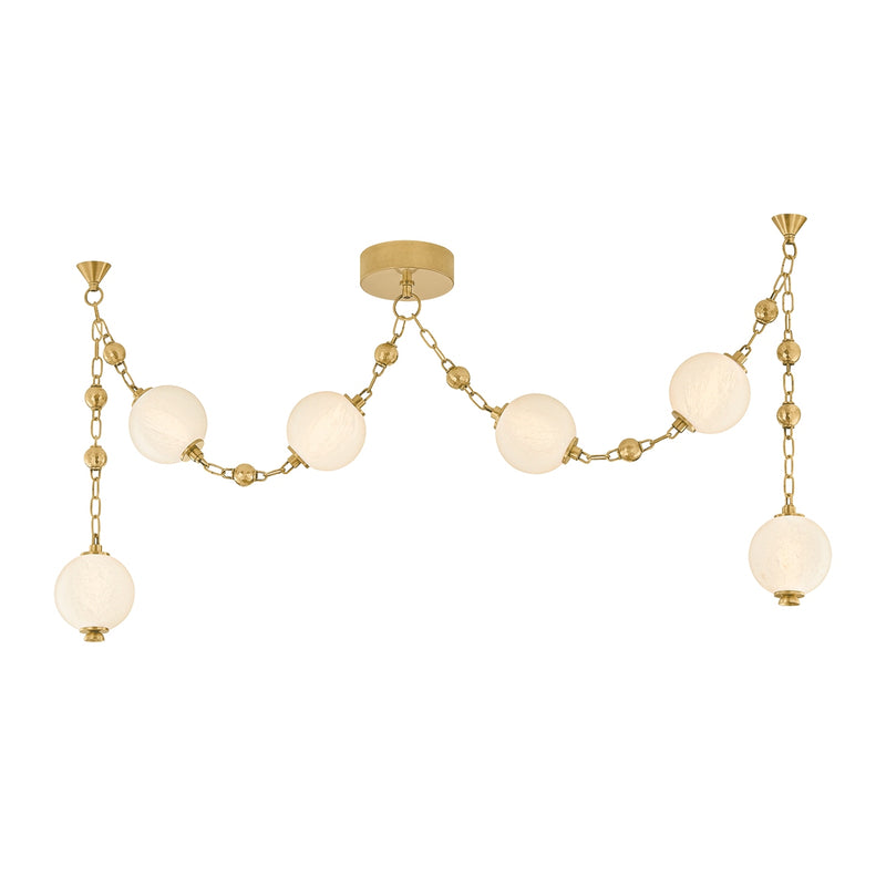 Corbett Lighting 557-06-VB LED Linear Pendant, Vintage Brass