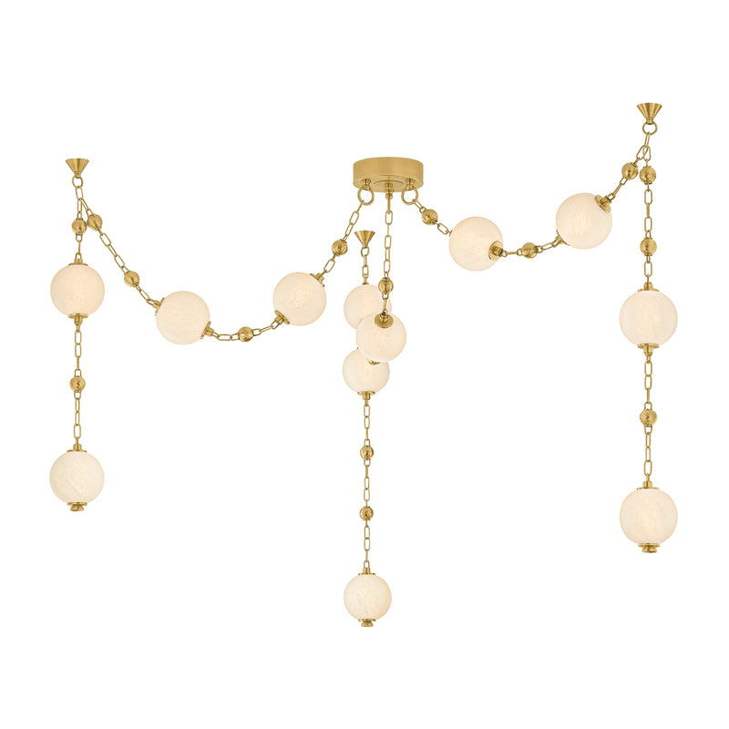 Corbett Lighting 557-18-VB LED Chandelier, Vintage Brass