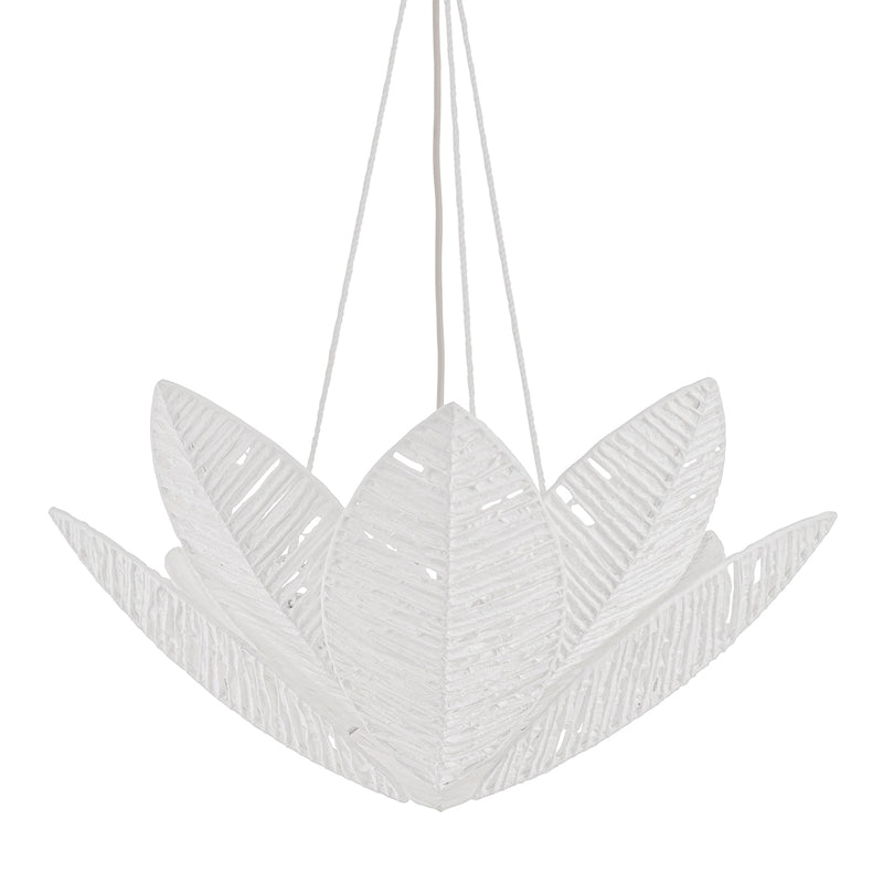 Corbett Lighting 561-28-WSL Three Light Chandelier, Warm Silver Leaf