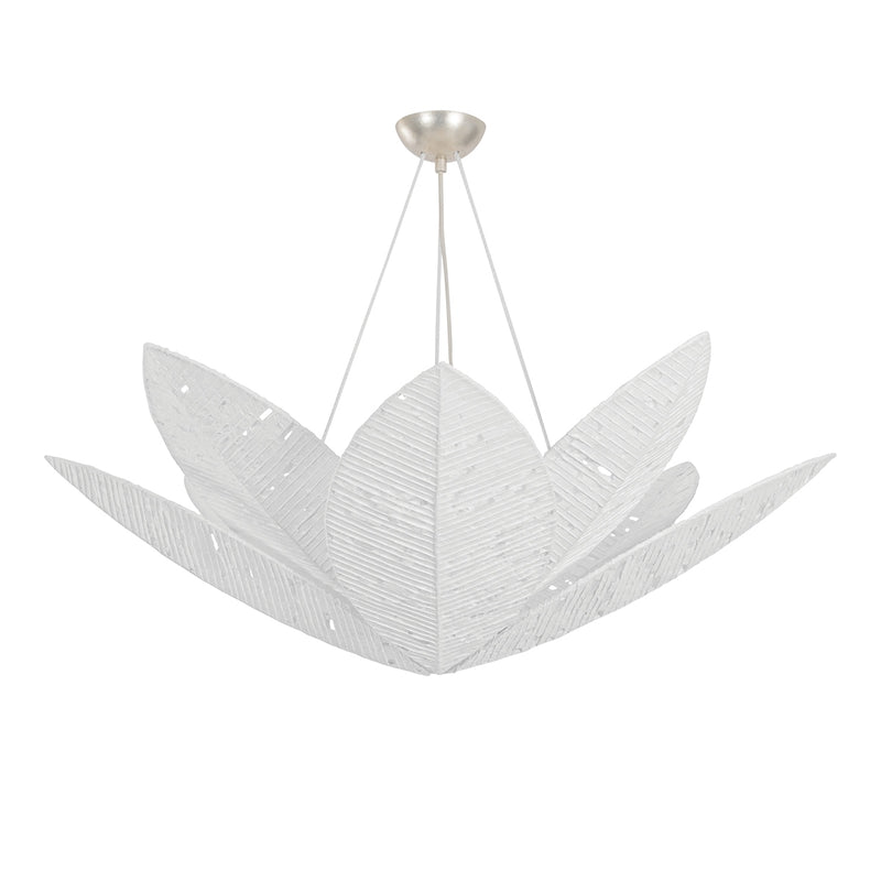 Corbett Lighting 561-40-WSL Eight Light Chandelier, Warm Silver Leaf
