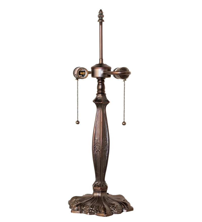 Meyda Tiffany 151770 Two Light Table Base, Mahogany Bronze