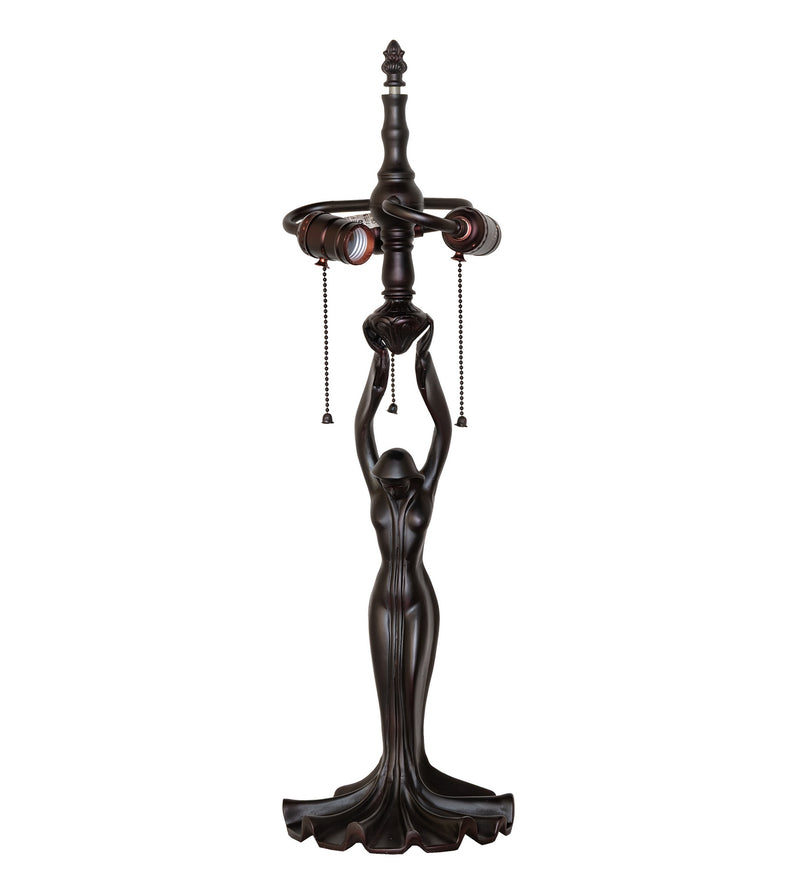 Meyda Tiffany 22076 Three Light Table Base, Wrought Iron