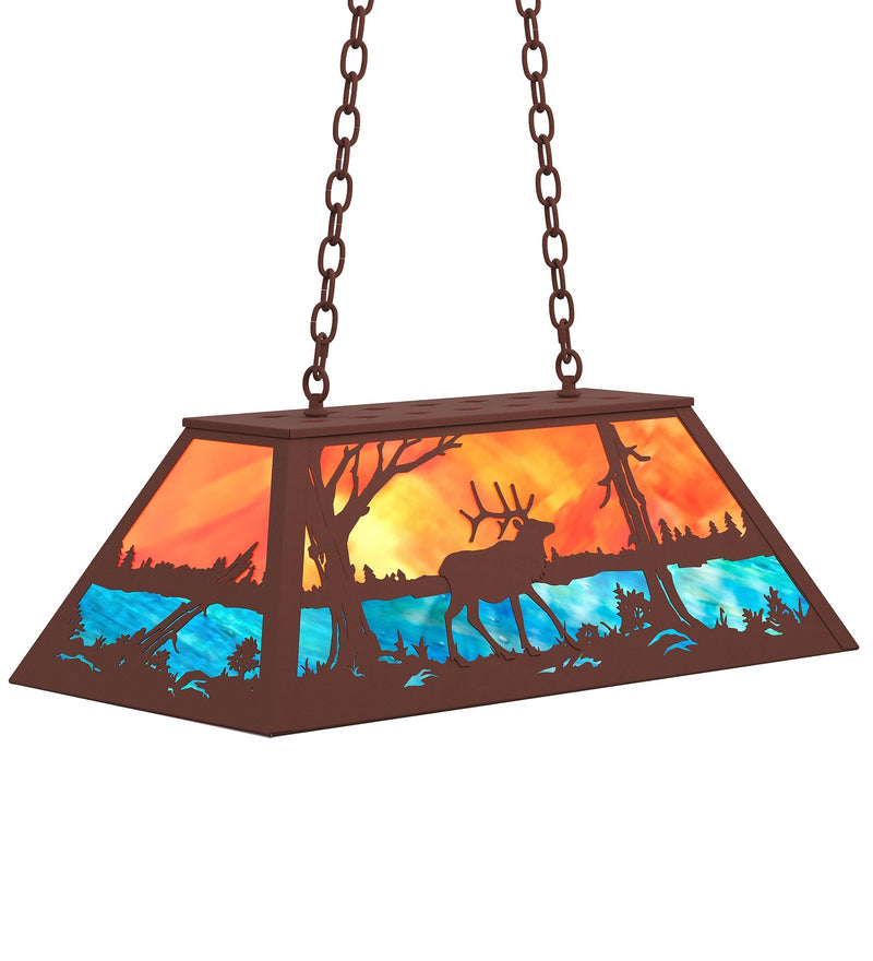 Meyda Tiffany 234143 Six Light Pendant, Rust