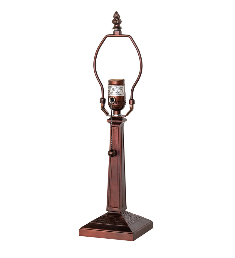 Meyda Tiffany 29689 One Light Table Base, Mahogany Bronze