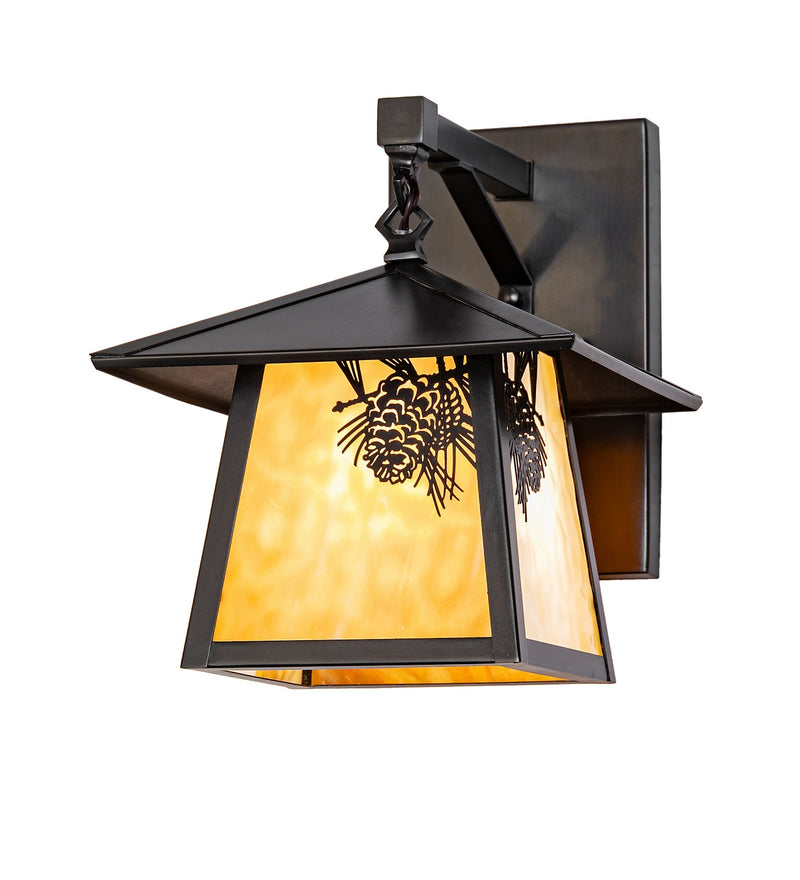 Meyda Tiffany 94320 One Light Wall Sconce, Craftsman Brown