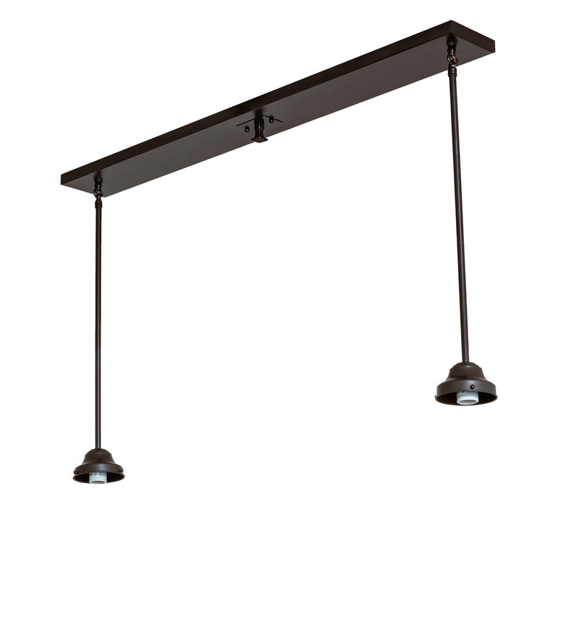 Meyda Tiffany 254623 Two Light Island Pendant Hardware, Craftsman Brown