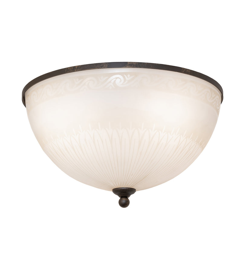 Meyda Tiffany 283652 Four Light Flush Mount, Antique Brass Matte