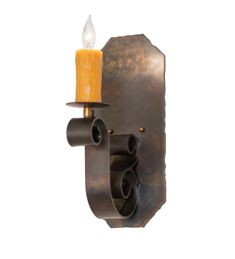 Meyda Tiffany 284122 One Light Wall Sconce, Light Burnished Antique Copper