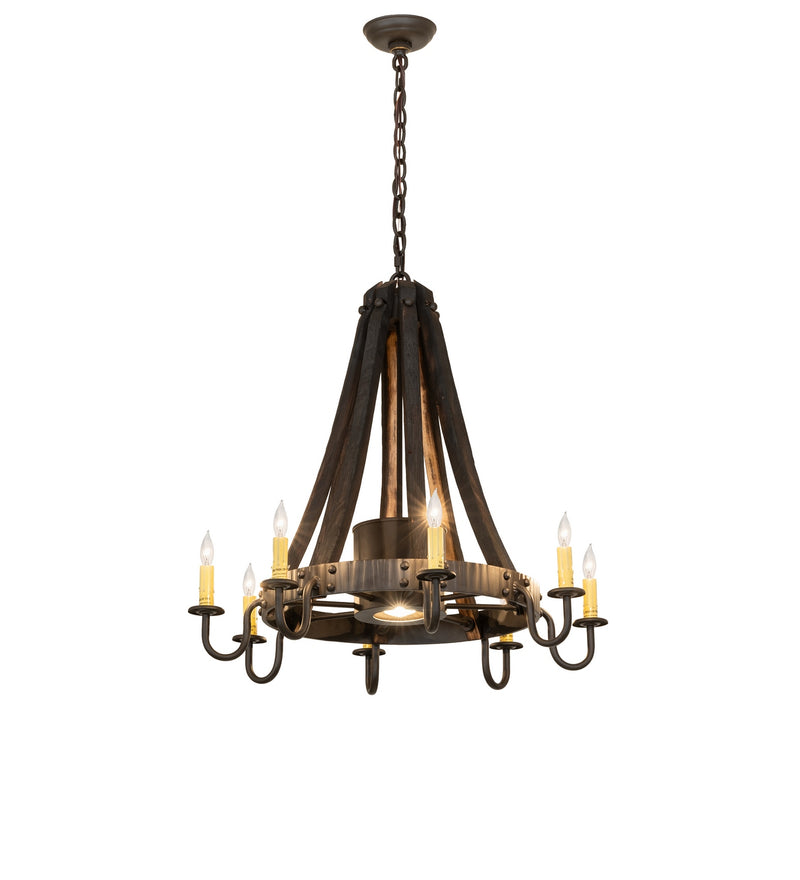 Meyda Tiffany 284488 Nine Light Chandelier, Oil Rubbed Bronze