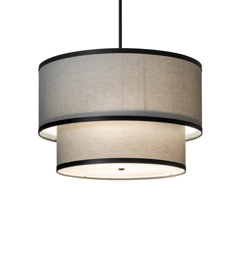 Meyda Tiffany 284772 Three Light Pendant, Solar Black