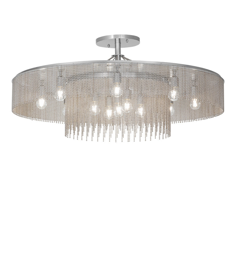 Meyda Tiffany 285087 13 Light Chandelier, Extreme Chrome & Faux Mercury