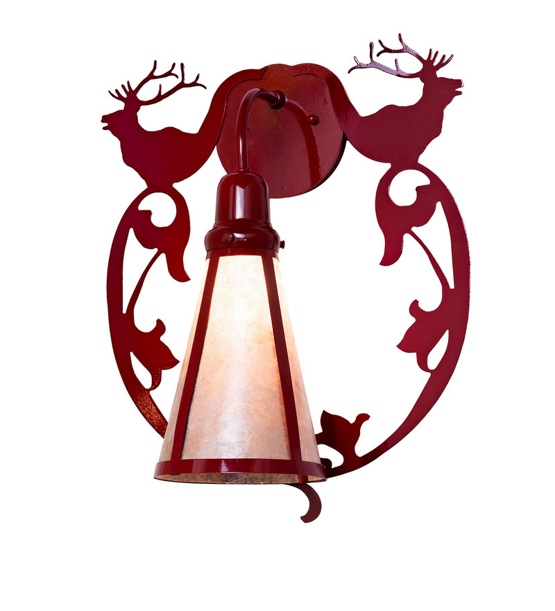 Meyda Tiffany 285250 One Light Wall Sconce, Brown Red