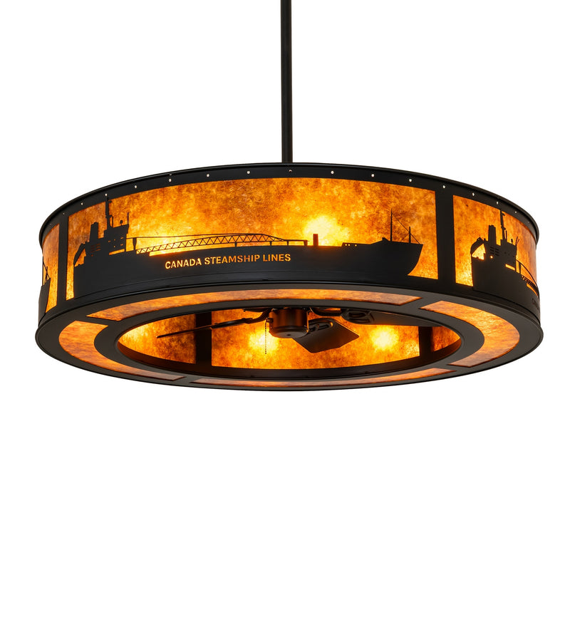Meyda Tiffany 285665 Eight Light Chandel-Air, Solar Black