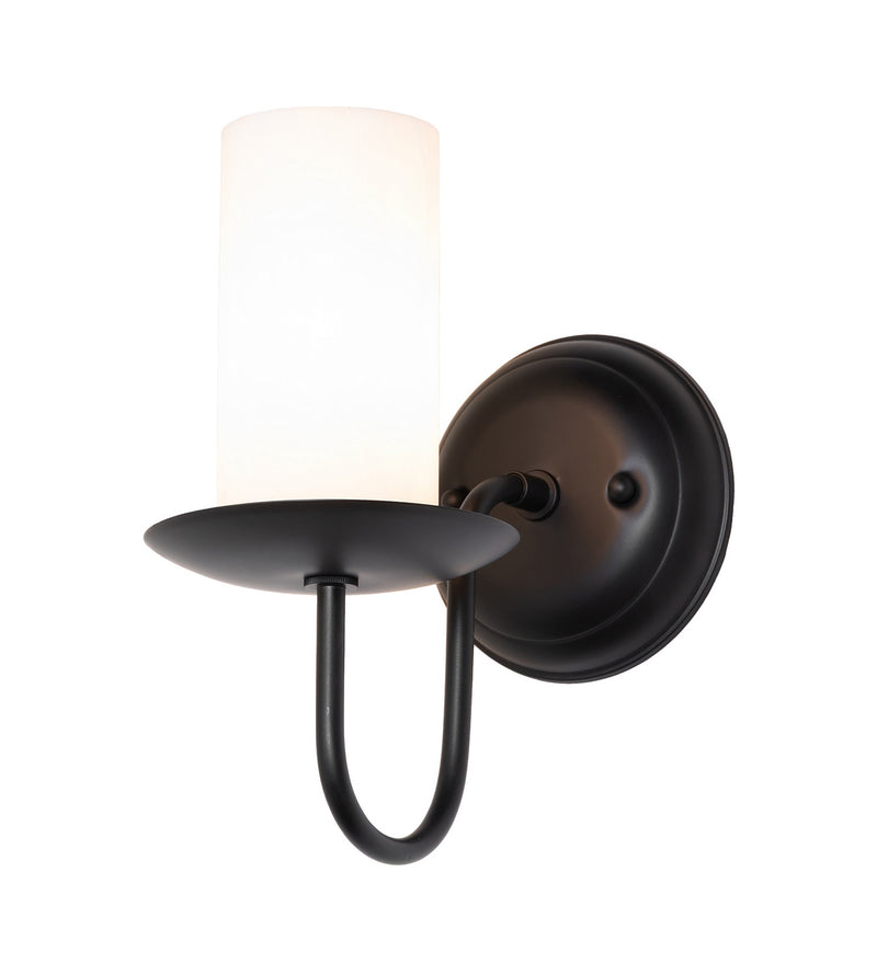 Meyda Tiffany 286036 One Light Wall Sconce, Satin Black Wrought Iron