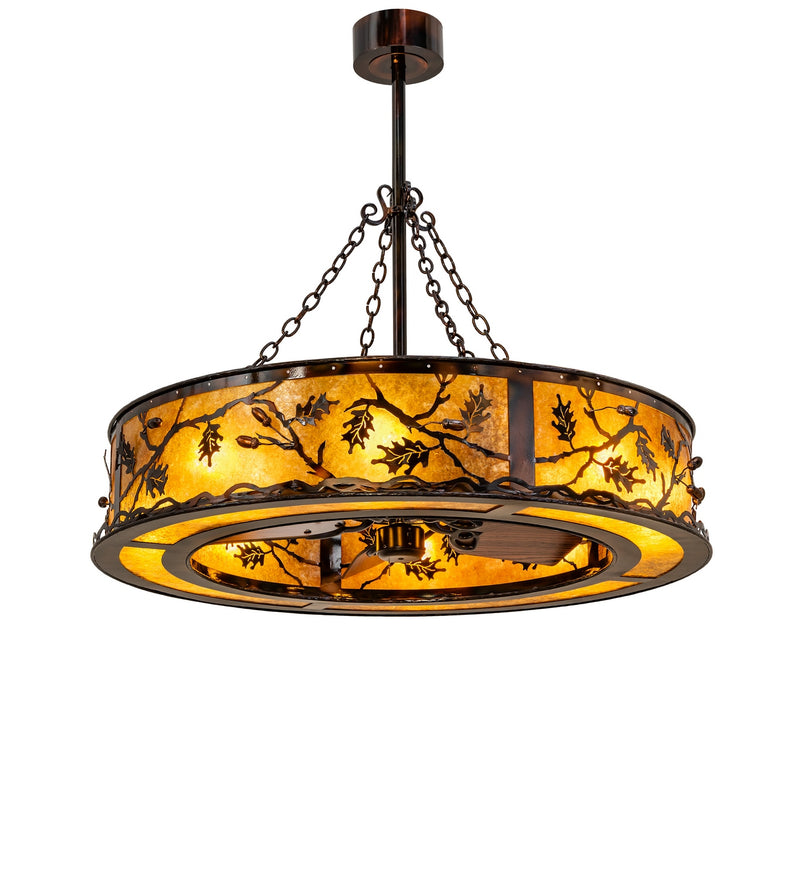 Meyda Tiffany 286345 Eight Light Chandel-Air, Dark Burnished Transparent Copper