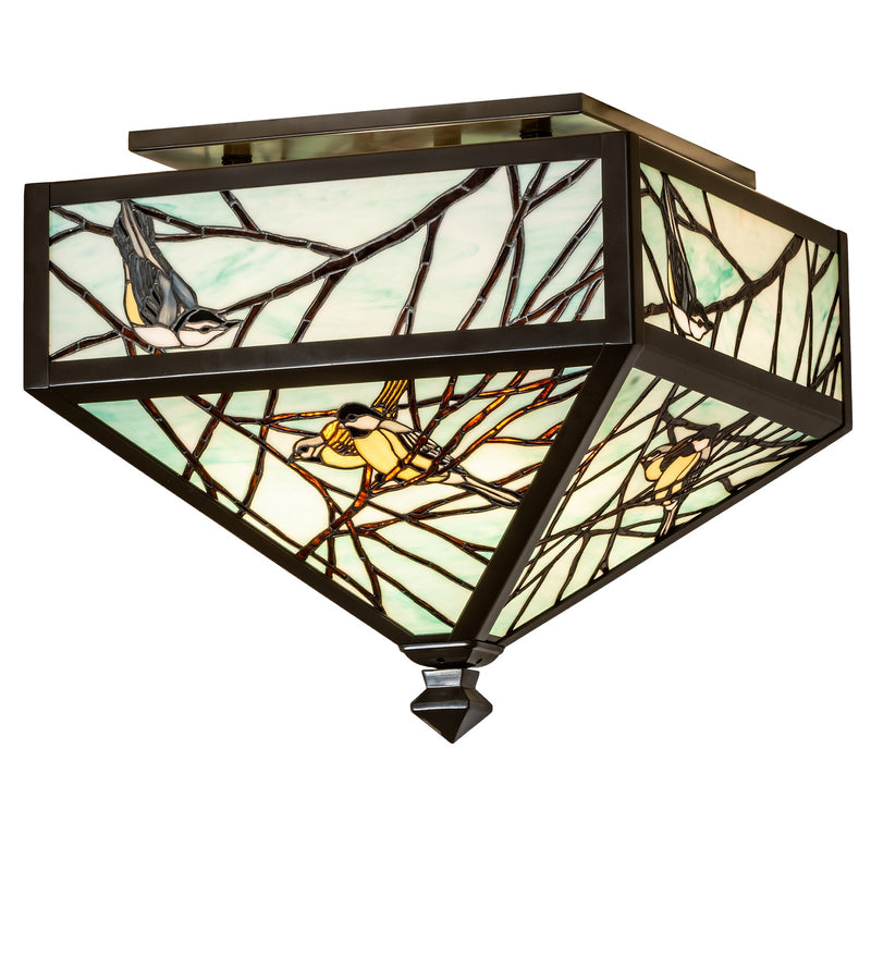 Meyda Tiffany 286601 Four Light Flush Mount, Timeless Bronze