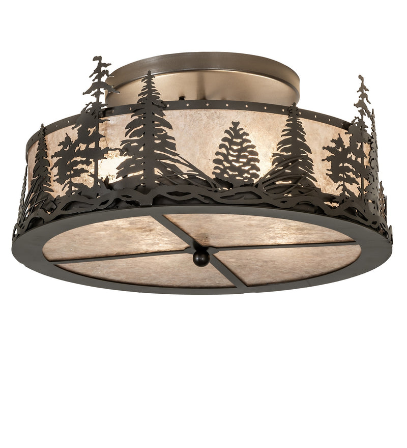 Meyda Tiffany 286607 Four Light Flush Mount, Bronze