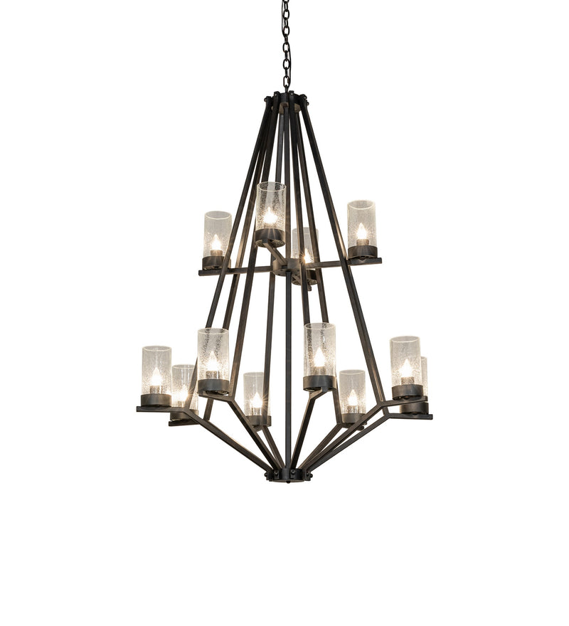 Meyda Tiffany 286723 12 Light Chandelier, Chestnut