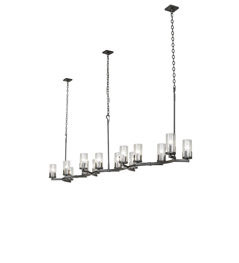 Meyda Tiffany 286781 14 Light Chandelier, Wrought Iron