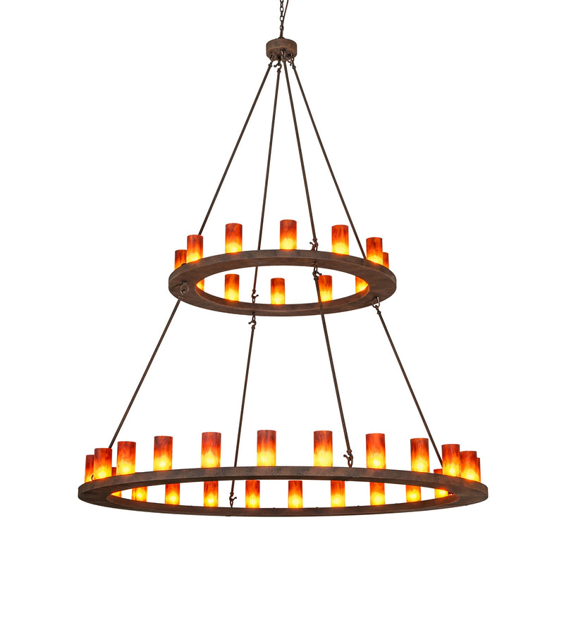 Meyda Tiffany 286944 36 Light Chandelier, Distressed Chestnut
