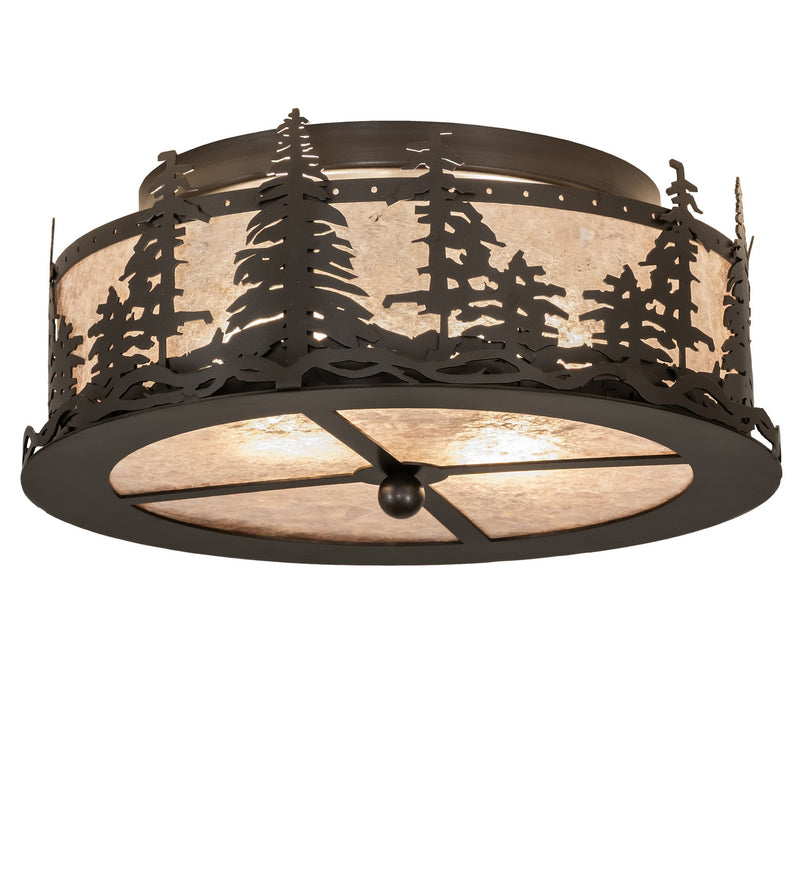 Meyda Tiffany 286604 Two Light Flush Mount, Bronze