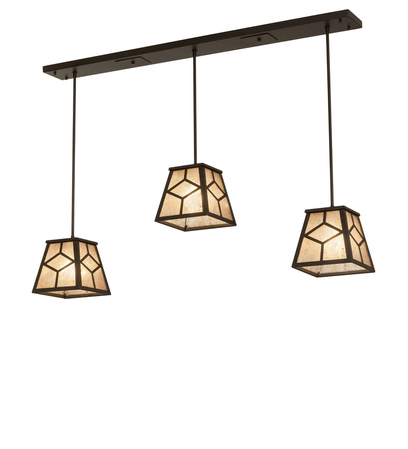 Meyda Tiffany 287764 Three Light Island Pendant, Oil Rubbed Bronze