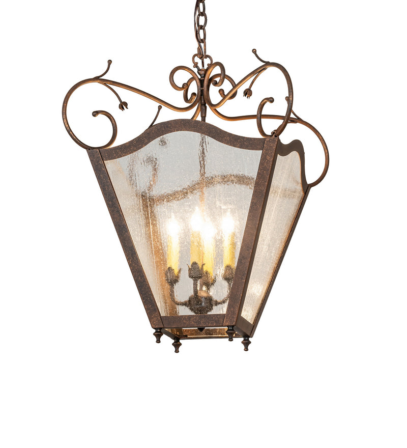 Meyda Tiffany 288923 Four Light Pendant, Antique Rust