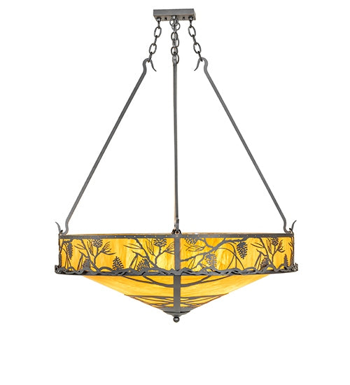 Meyda Tiffany 289696 Eight Light Pendant, Wrought Iron