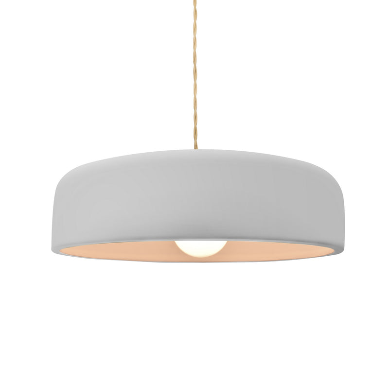 Justice Designs CER-6573-BIS-MBLK-BEIG-TWST One Light Pendant, Matte Black