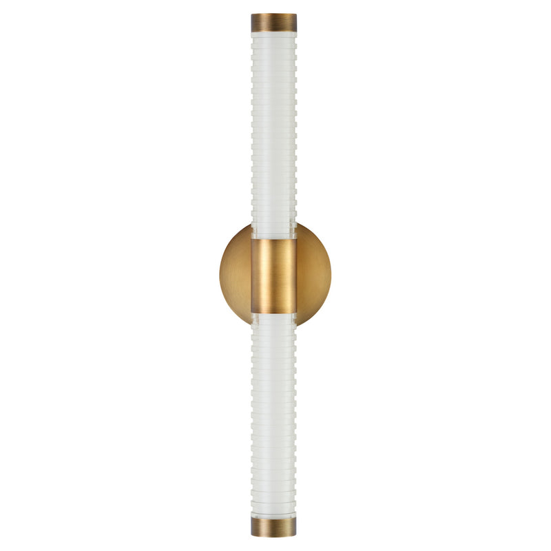 Quorum 3-5214-56 LED Wall Sconce, Brushed Brass