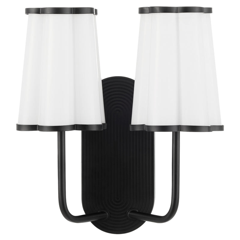 Quorum 5229-2-59 Two Light Wall Mount, Matte Black