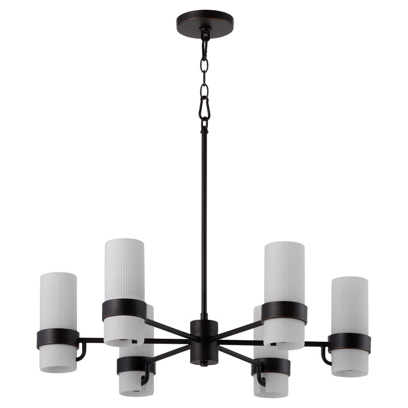 Quorum 6169-6-36 Six Light Chandelier, Bronze