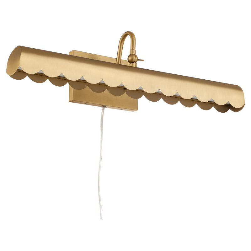 Quorum 9562-80 LED Picture Light, Aged Brass