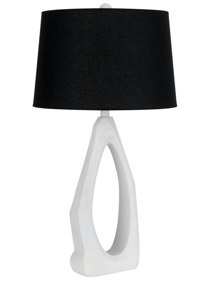 Cal Lighting BO-3184TB One Light Table Lamp, Hydrocal White