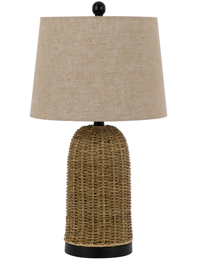 Cal Lighting BO-3207TB One Light Table Lamp, Wicker