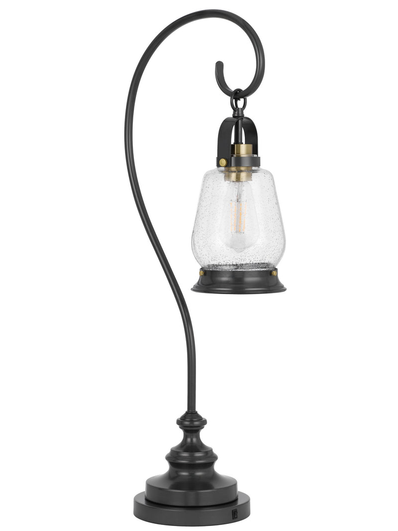Cal Lighting BO-3218TB One Light Table Lamp, Dark Bronze