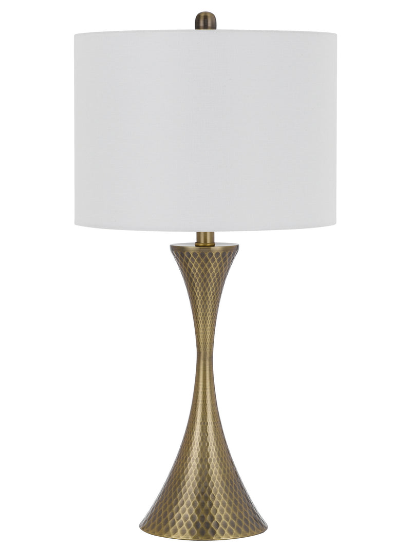 Cal Lighting BO-3225TB One Light Table Lamp, Antique Brass