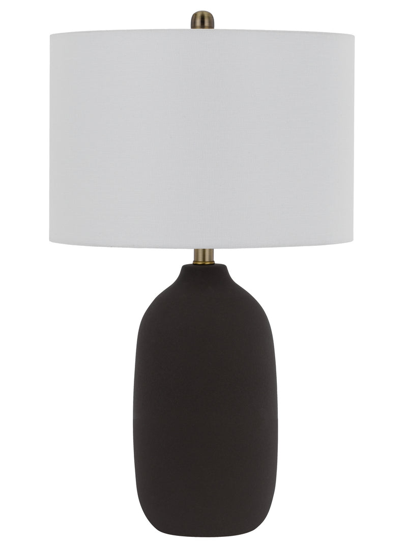Cal Lighting BO-3226TB One Light Table Lamp, Matte Black